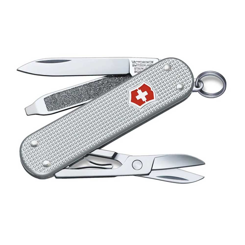 NAVAJA VICTORINOX ALOX PLATA ESTRIADA