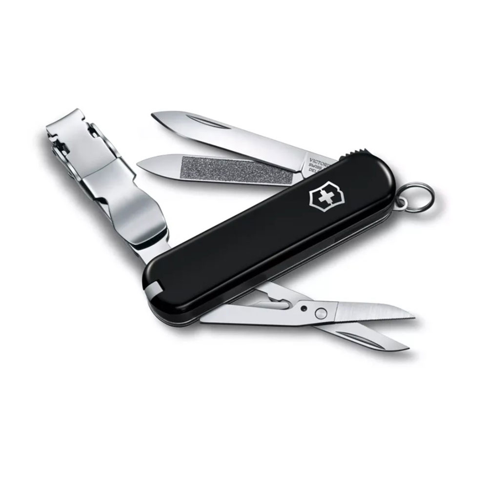 NAVAJA VICTORINOX NAILCLIP 580 65MM NEGRO CAJA PLEGABLE