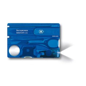 NAVAJA VICTORINOX AZUL TRANSLUCIDO SWISSCARD LITE