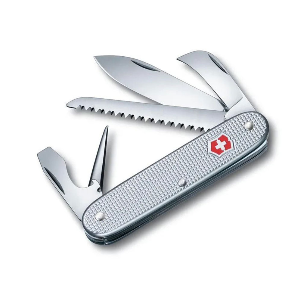 NAVAJA VICTORINOX ALOX PLATA ESTRIADA 93MM SWISS ARMY 7