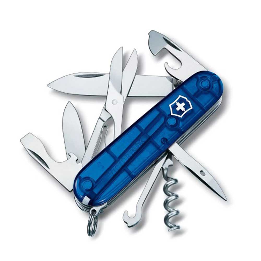 NAVAJA VICTORINOX AZUL TRANSPARENTE CLIMBER