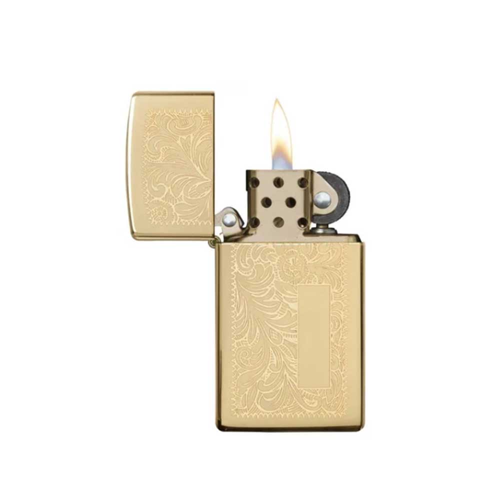 Encendedor Zippo 1652B Slim Brass Venetian - Imagen 2