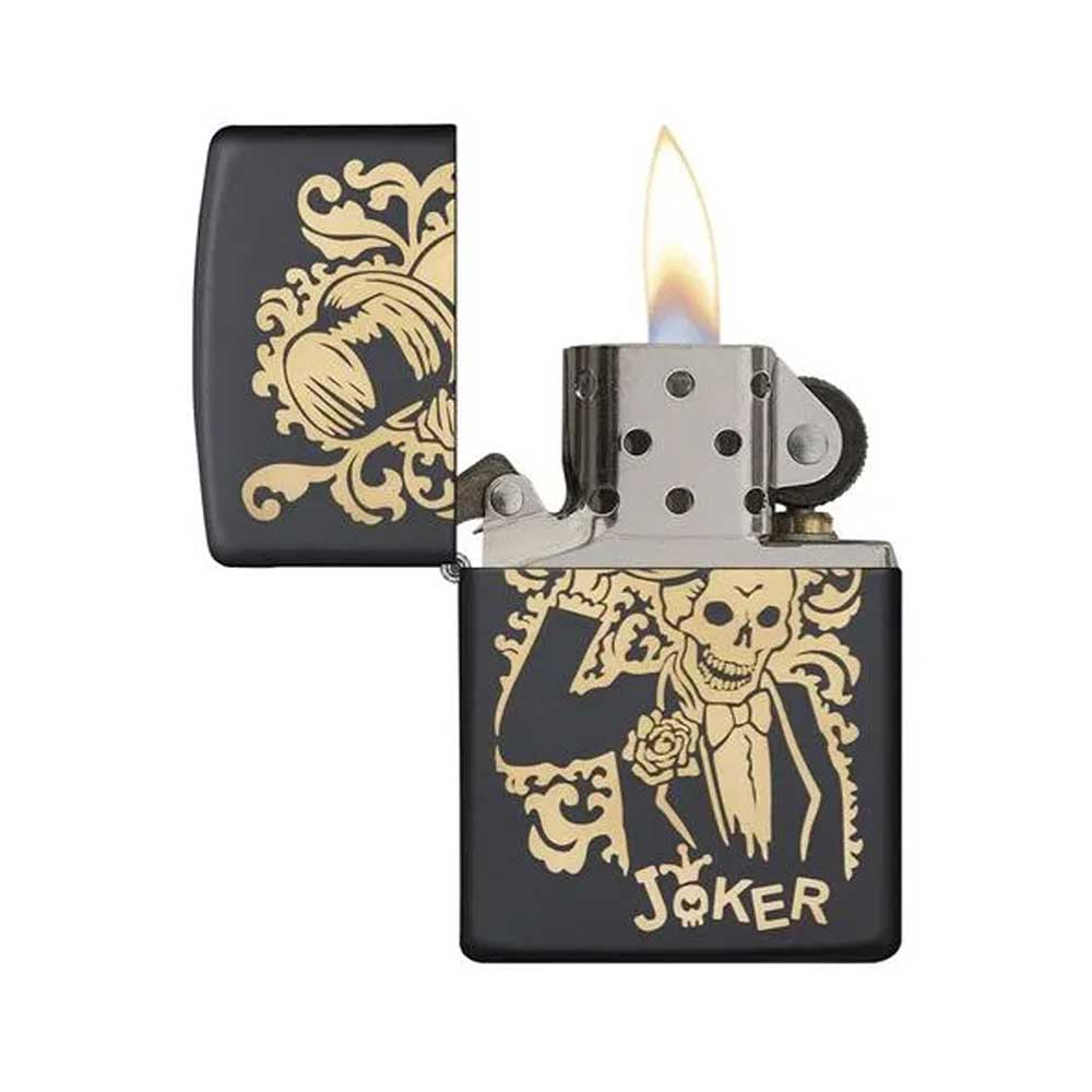 Encendedor Zippo 29632 Jocker Black Matte Laser Engrave - Imagen 2