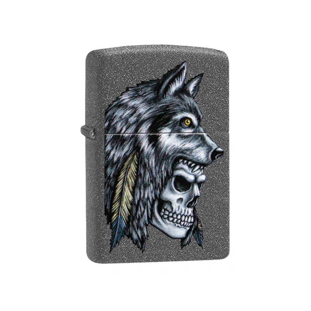 Encendedor Zippo 29863 Wolf Skull Feather