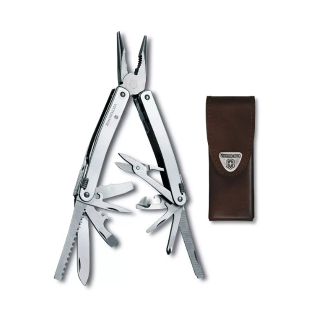 KIT MULTI HERRAMIENTA VICTORINOX FUNDA DE CUERO SWISS TOOL SPIRIT