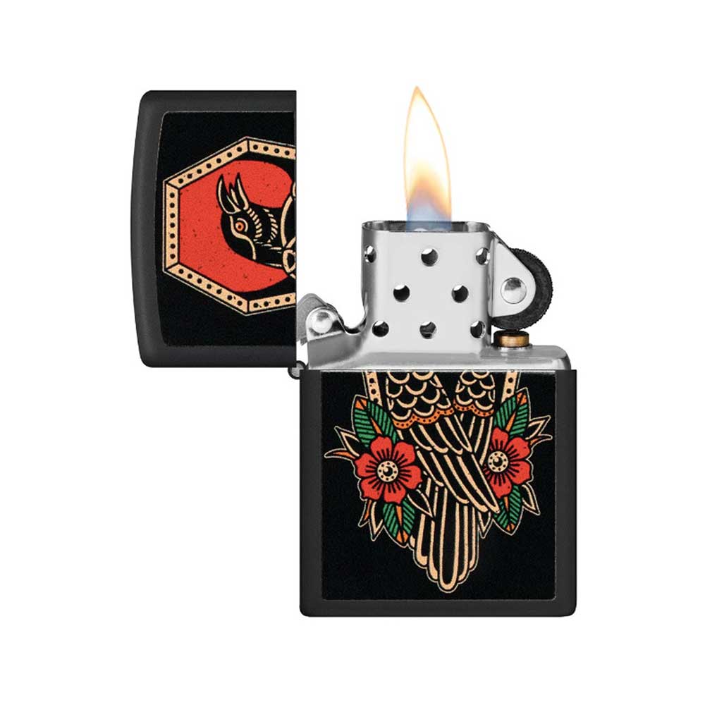 Encendedor Zippo 48611 Crow Tattoo Design - Imagen 2
