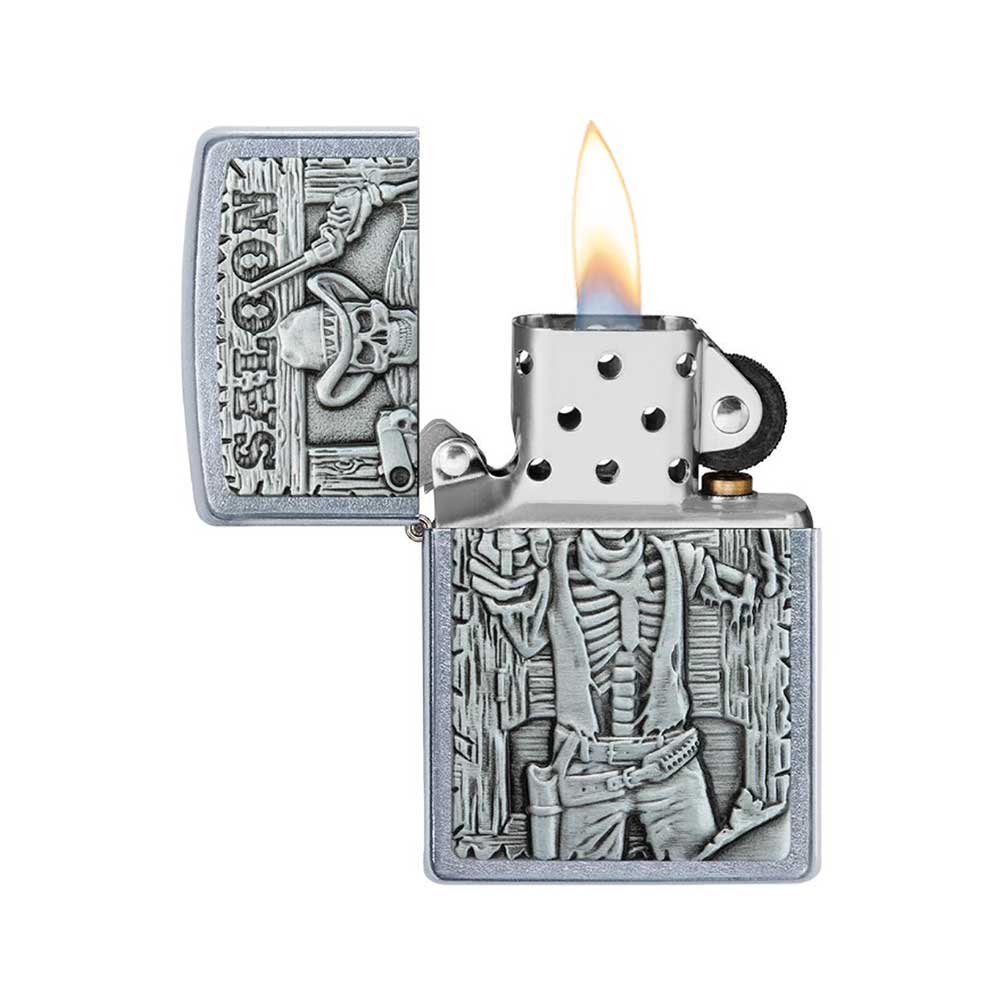 Encendedor Zippo 49298 Saloon Skull Emblem Design - Imagen 2