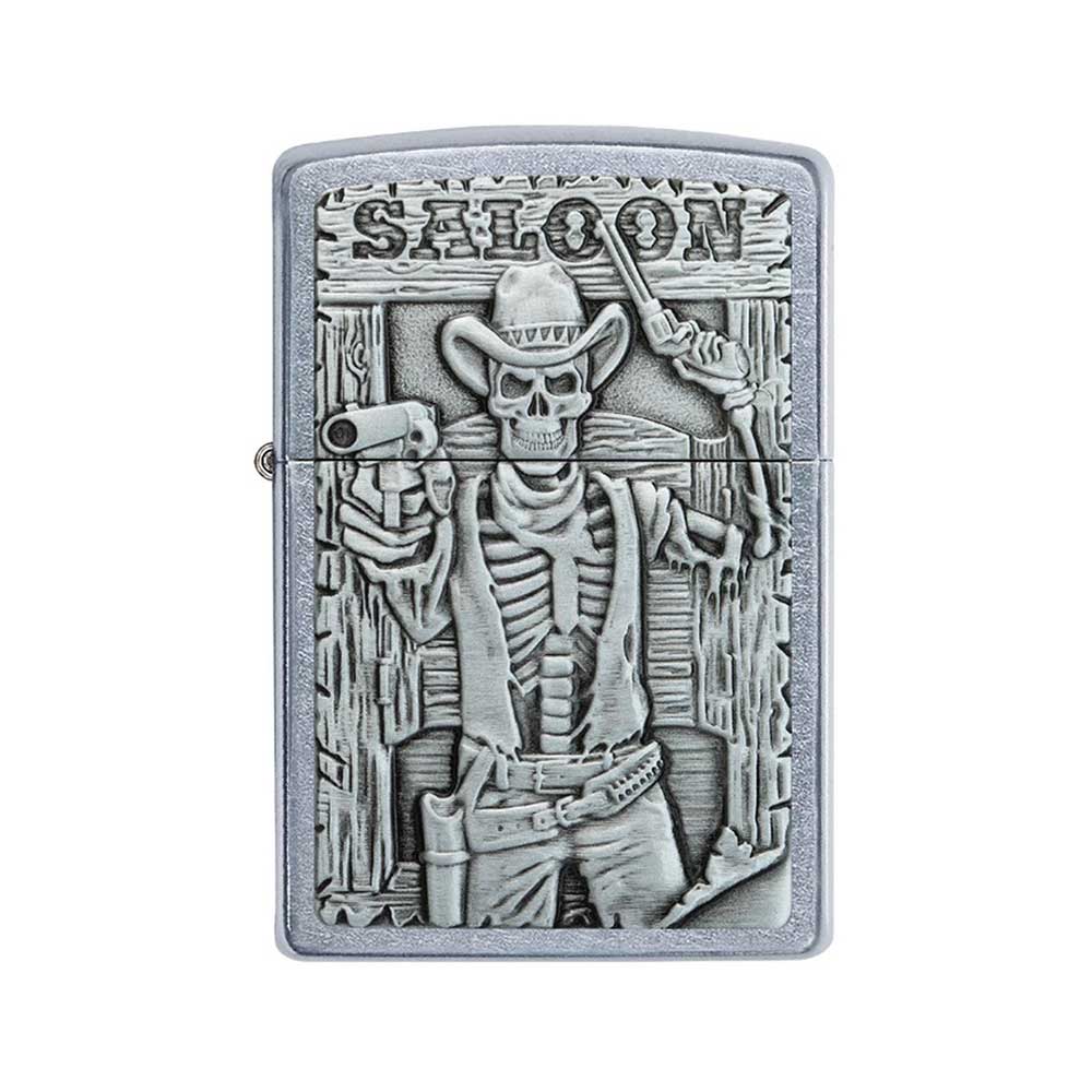 Encendedor Zippo 49298 Saloon Skull Emblem Design