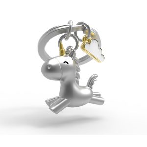 Llavero Metalmorphose Unicornio Volando en las Nubes MTM119-02