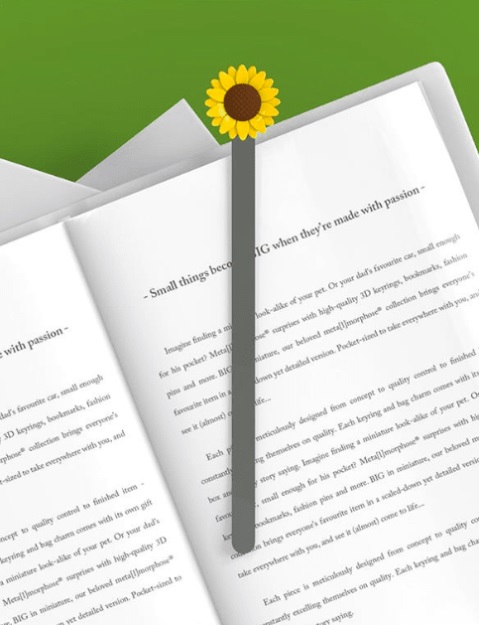 MARCADOR DE LIBRO METALMORPHOSE GIRASOL MTMB212-05 - Imagen 3