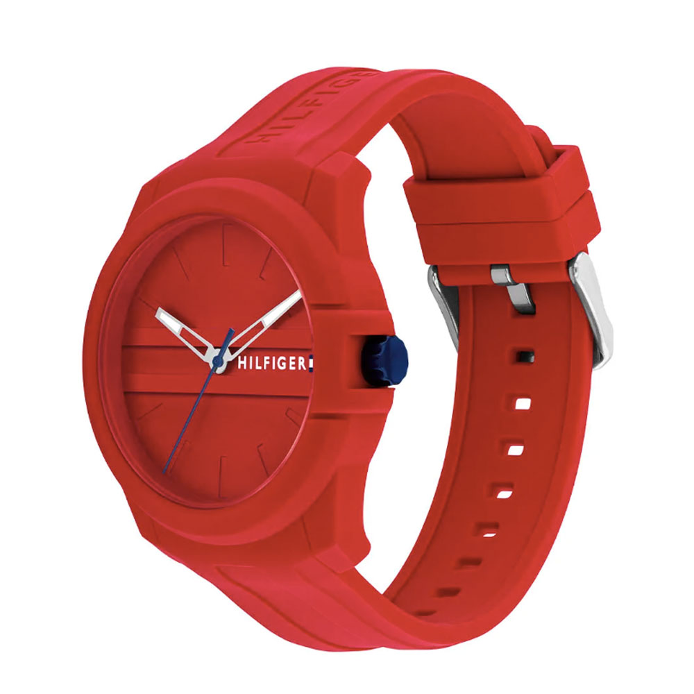 RELOJ TOMMY HILFIGER 1710598 ANALOGO PULSERA SILICONA ROJA HOMBRE - Imagen 2
