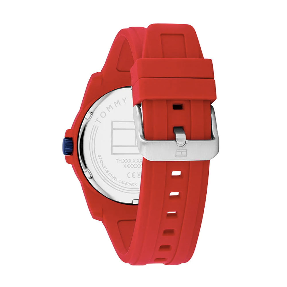 RELOJ TOMMY HILFIGER 1710598 ANALOGO PULSERA SILICONA ROJA HOMBRE - Imagen 3
