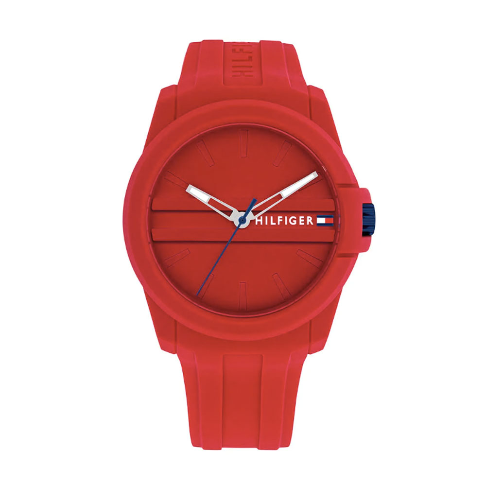 RELOJ TOMMY HILFIGER 1710598 ANALOGO PULSERA SILICONA ROJA HOMBRE
