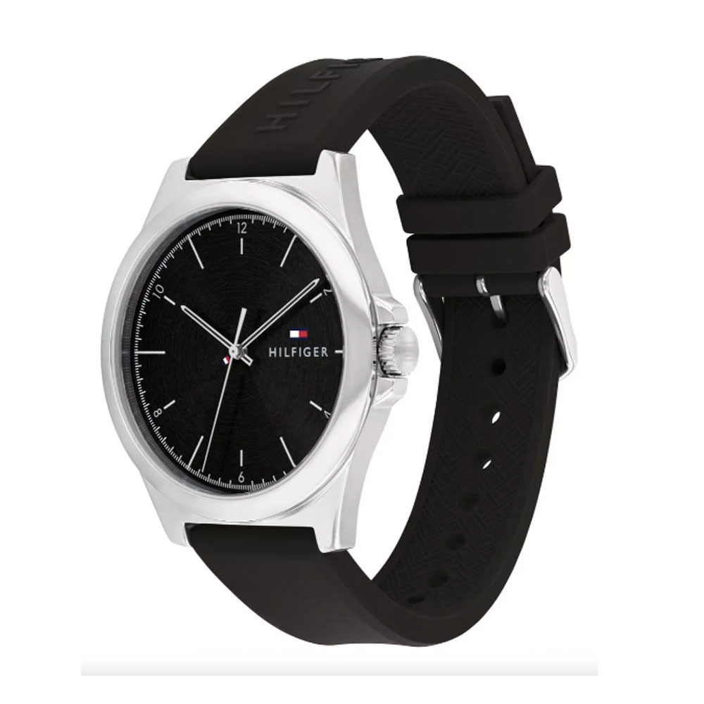 RELOJ TOMMY HILFIGER 1710617 ANALOGO PULSERA SILICONA NEGRA. HOMBRE - Imagen 2