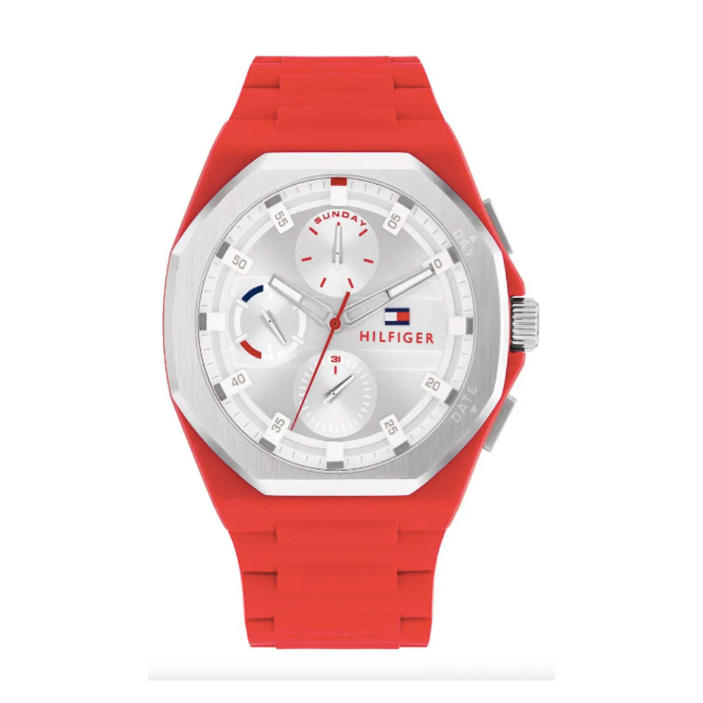 RELOJ TOMMY HILFIGER 1792123 ANALOGO PULSERA SILICONA ROJA HOMBRE