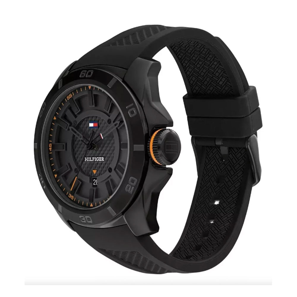 RELOJ TOMMY HILFIGER 1792137 ANALOGO PULSERA SILICONA NEGRA. HOMBRE - Imagen 2
