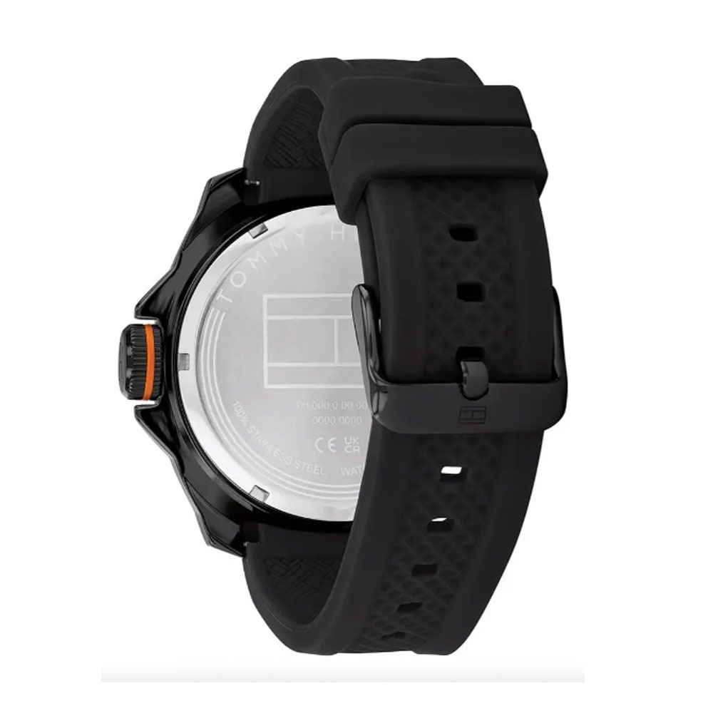 RELOJ TOMMY HILFIGER 1792137 ANALOGO PULSERA SILICONA NEGRA. HOMBRE - Imagen 3