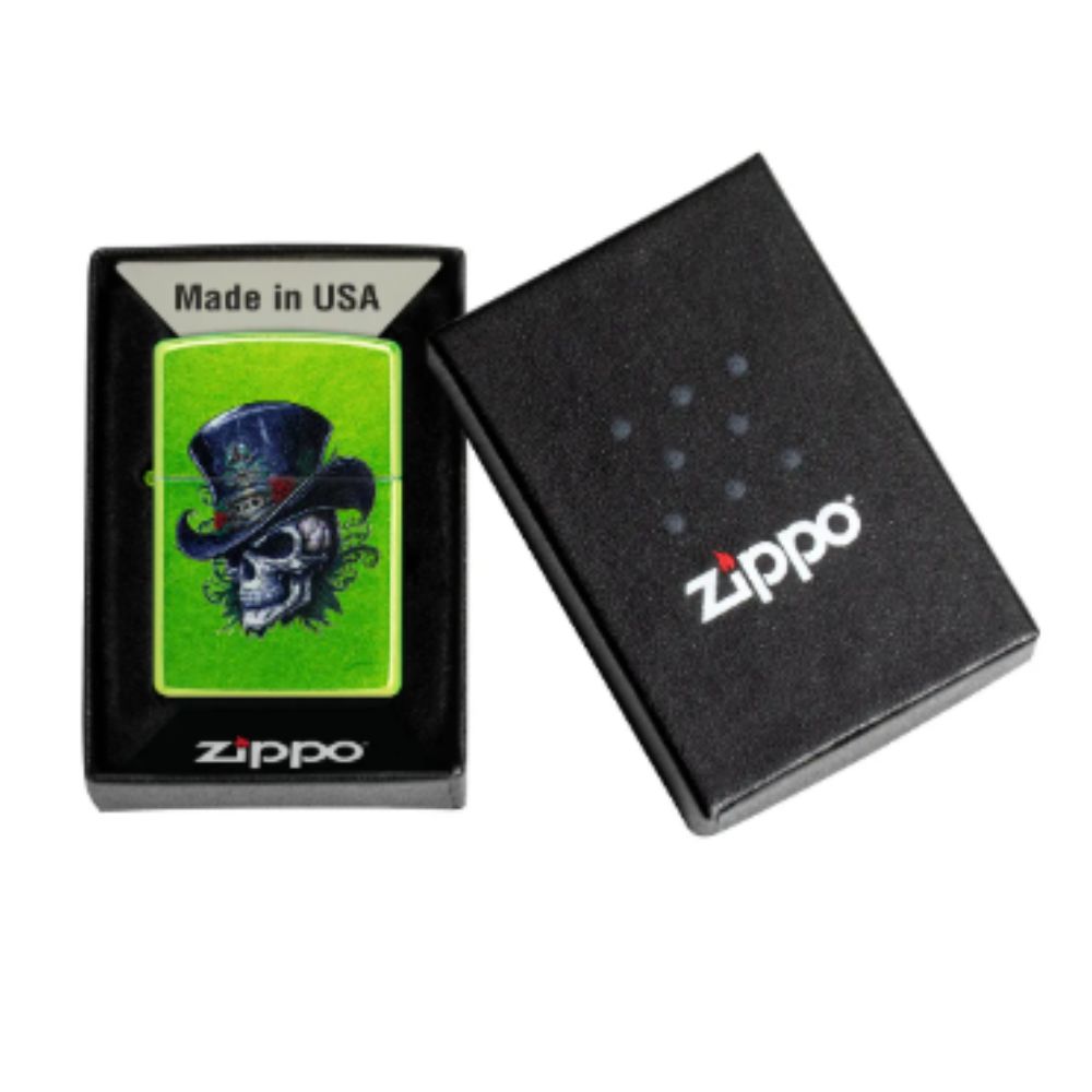 ENCENDEDOR ZIPPO, MODELO TOP HAT SKULL DESIGN - Imagen 2