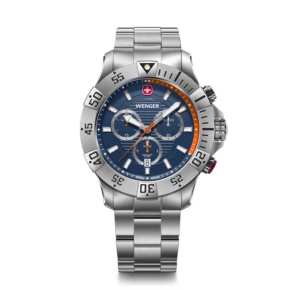 RELOJ WENGER 01.0643.125 DE MUÑECA SEAFORCE CHRONO 43 SIR, BLE DIAL, SIR SST