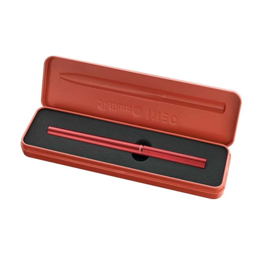 PLUMA ESTILOGRÁFICA PELIKAN INEO, COLOR ROJO ENCENDIDO CON CAJA METÁLICA SKU: 823685 - Imagen 2