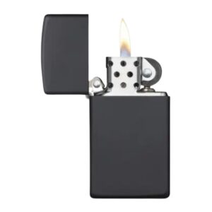 ENCENDEDOR ZIPPO, MODELO 1618 SLIM BLACK MATTE
