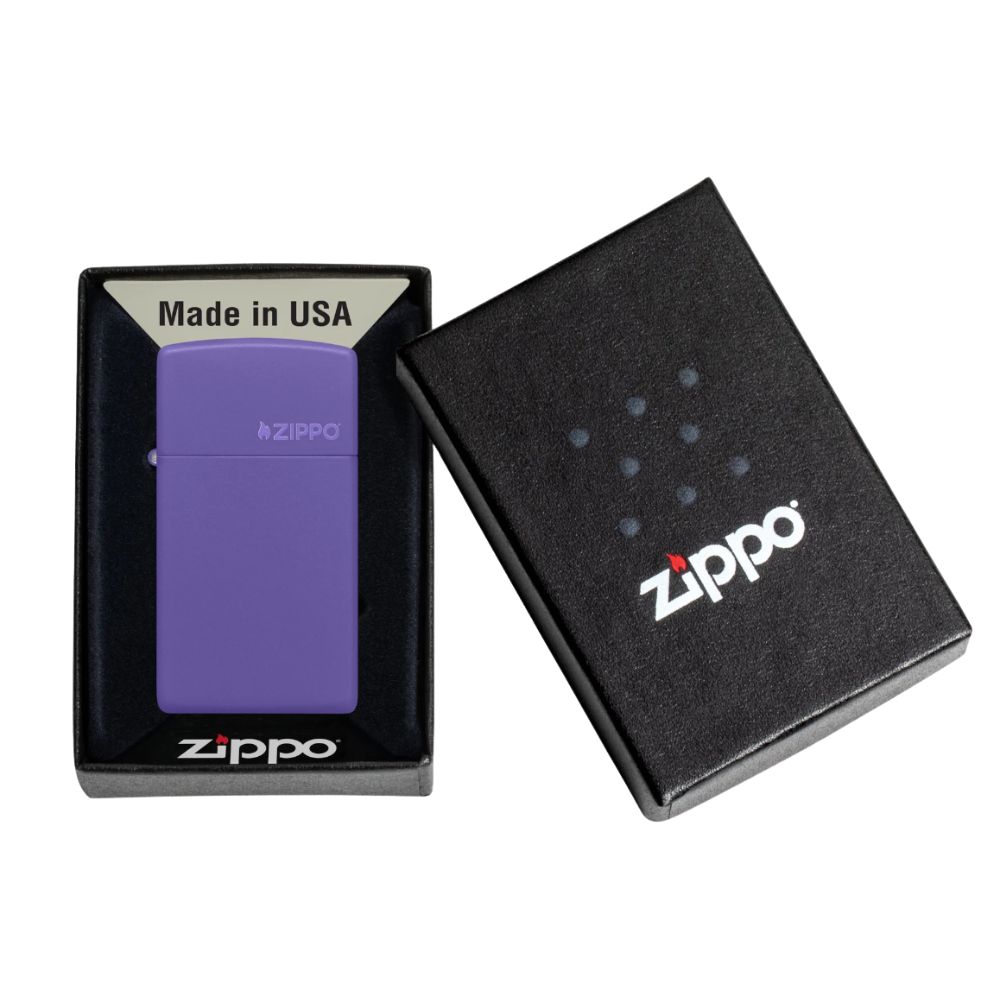 ENCENDEDOR ZIPPO, MODELO SLIM PURPLE MATTE W/ZIPPO - Imagen 2