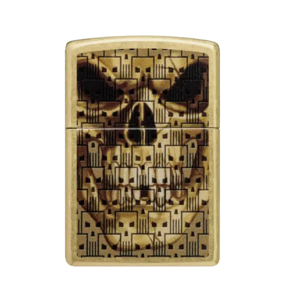 ENCENDEDOR ZIPPO, MODELO 46937 SKULL DESIGN