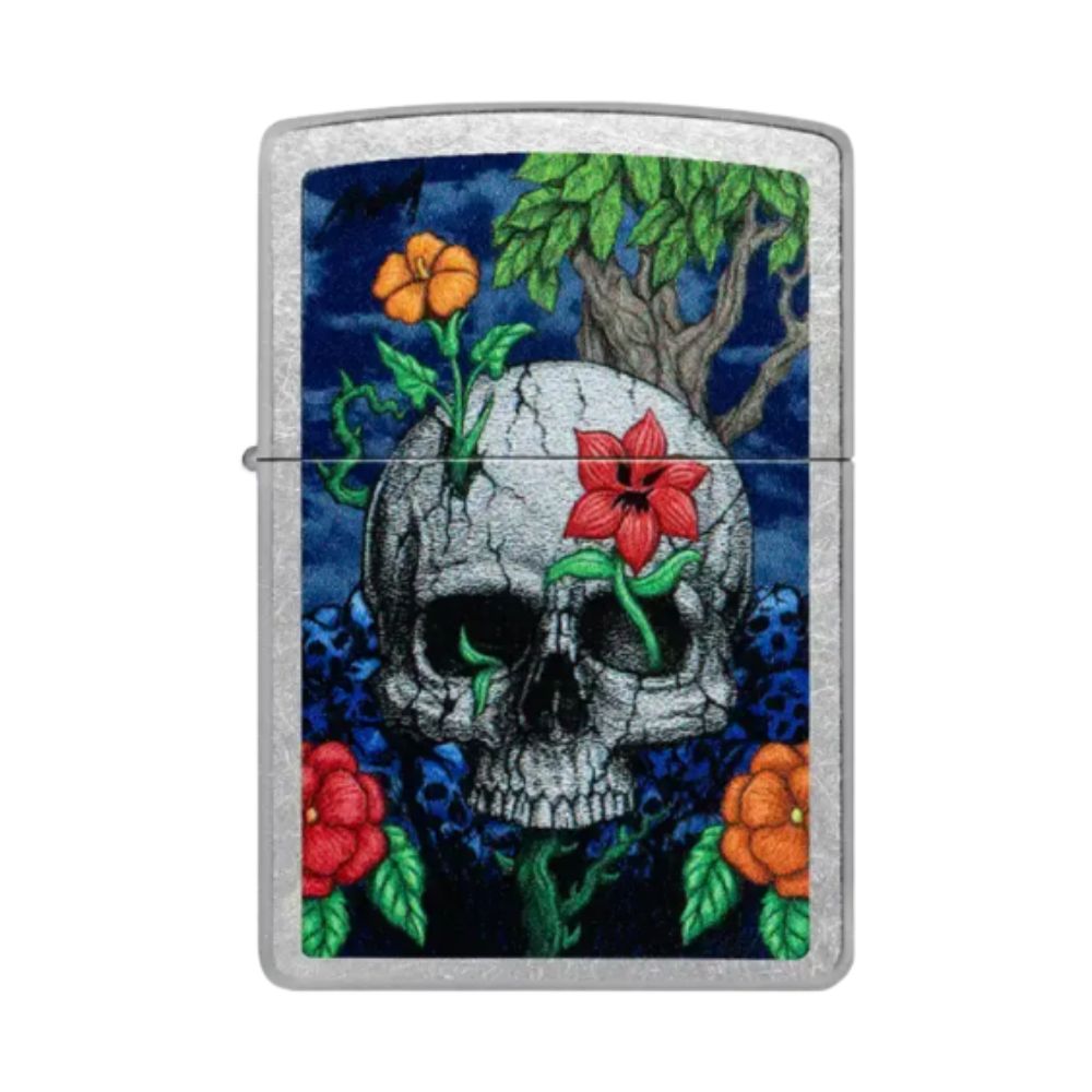 ENCENDEDOR ZIPPO, MODELO 207 SKULL DESIGN