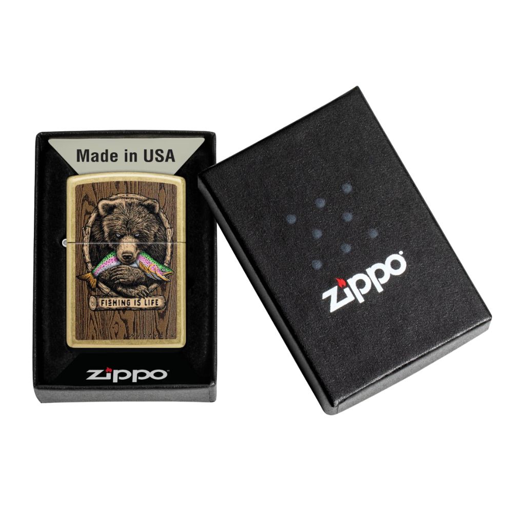 ENCENDEDOR ZIPPO, MODELO 47111 RIETVELD FISHING IS LIFE - Imagen 2