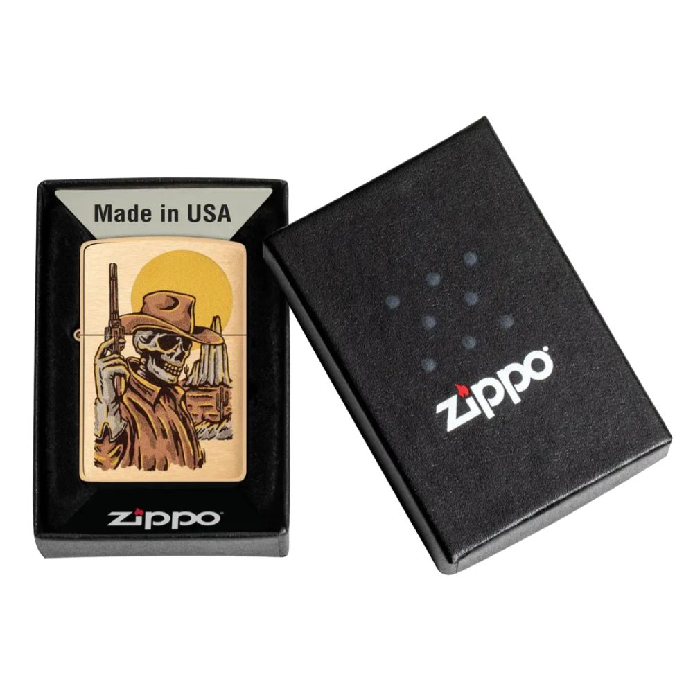 ENCENDEDOR ZIPPO, MODELO 48519 SKULL WILD WEST - Imagen 2