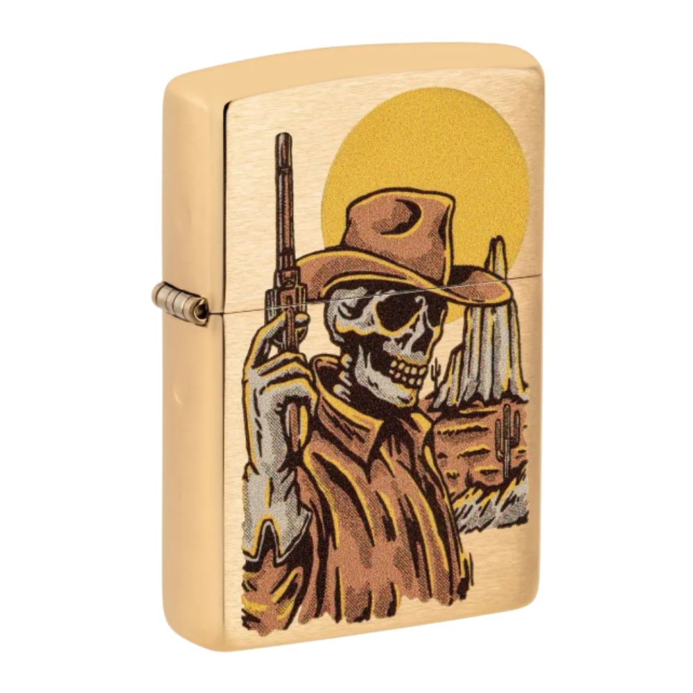 ENCENDEDOR ZIPPO, MODELO 48519 SKULL WILD WEST