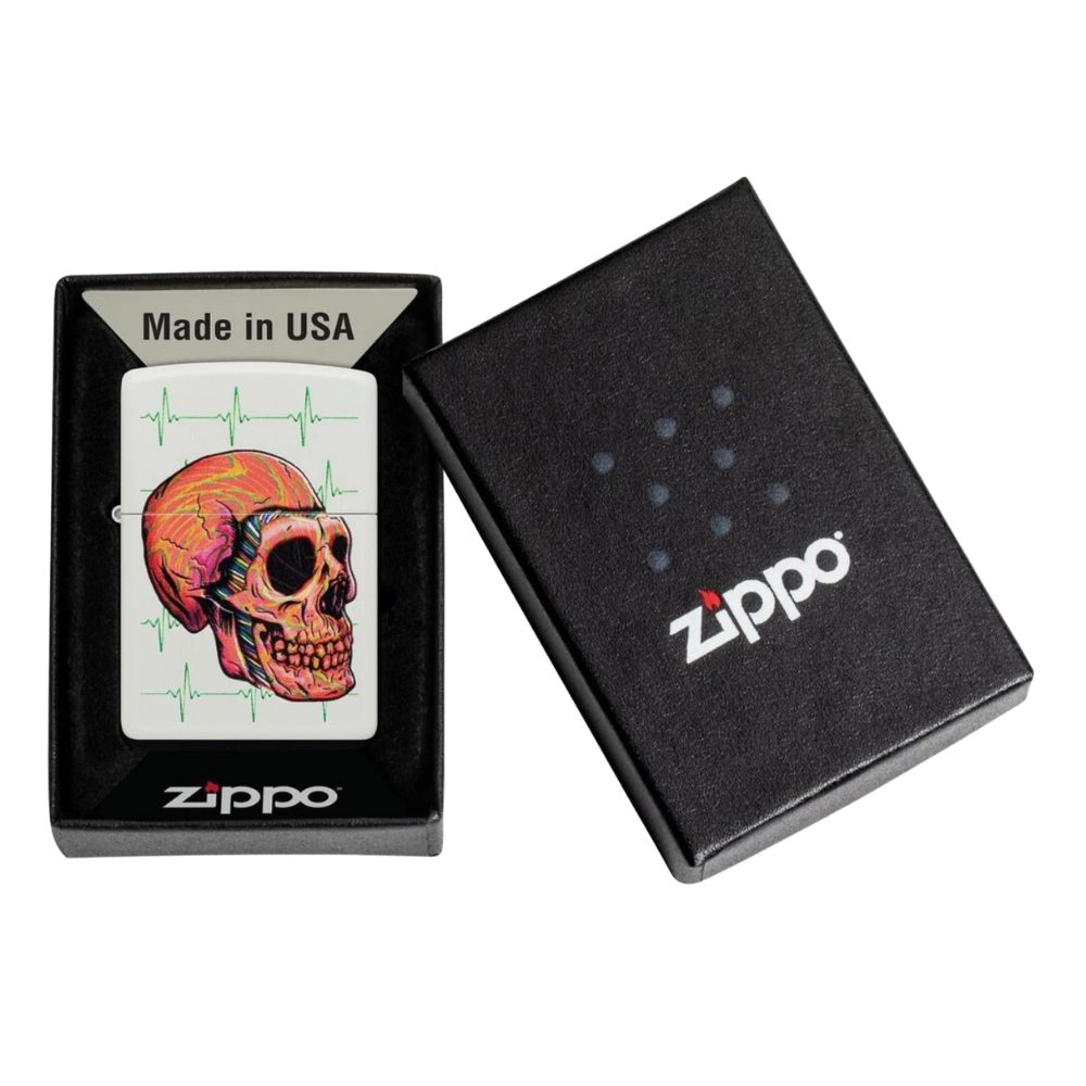 ENCENDEDOR ZIPPO, MODELO 214 CYBER SKULL DESIGN - Imagen 2