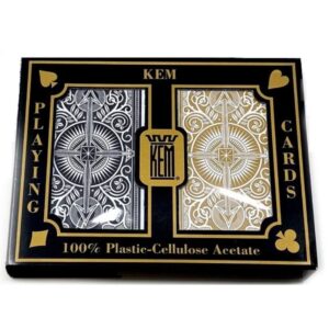 CARTAS PARA JUGAR BICYCLE KEM ARROW BLACK/GOLD WIDE JUMBO