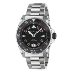 RELOJ GUCCI DIVE BLACK STEEL YA136221