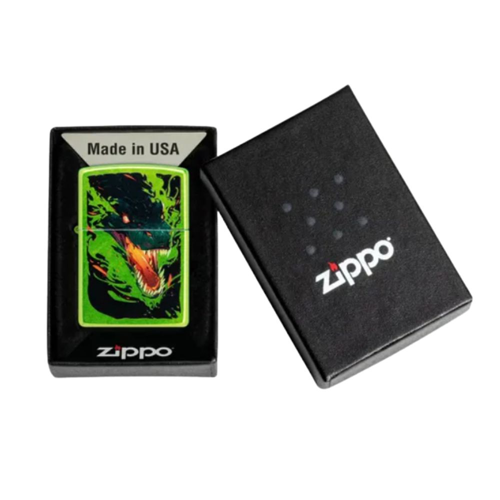 ENCENDEDOR ZIPPO MODELO 47133, GREEN DRAGON - Imagen 2