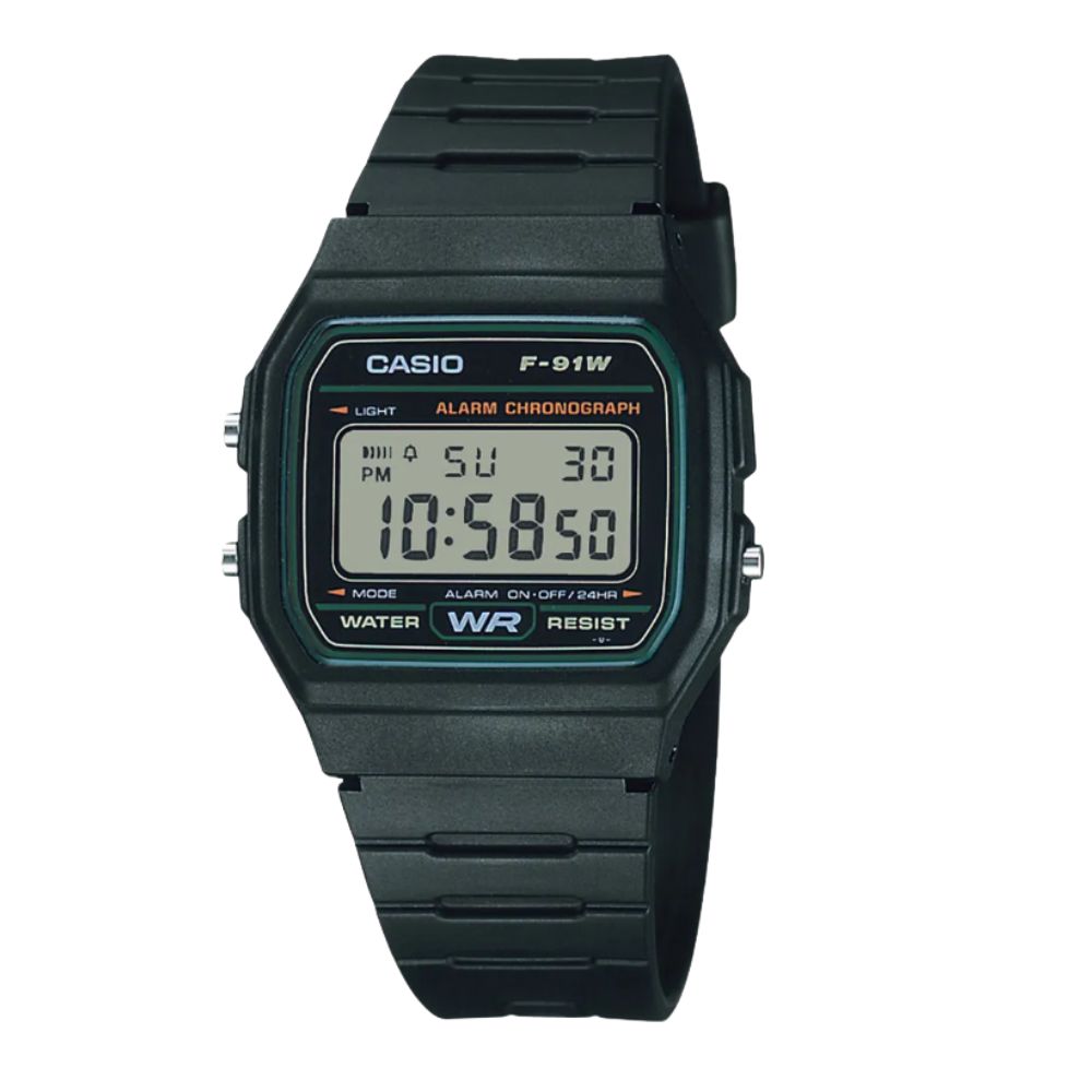 RELOJ CASIO TIMELESS MENS, F-91W-3DG